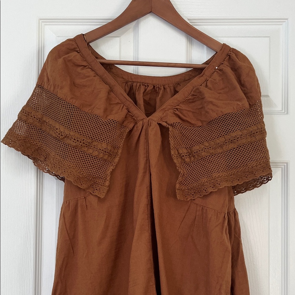Old Navy Brown 100% cotton Mini Dress - Picture 3 of 5